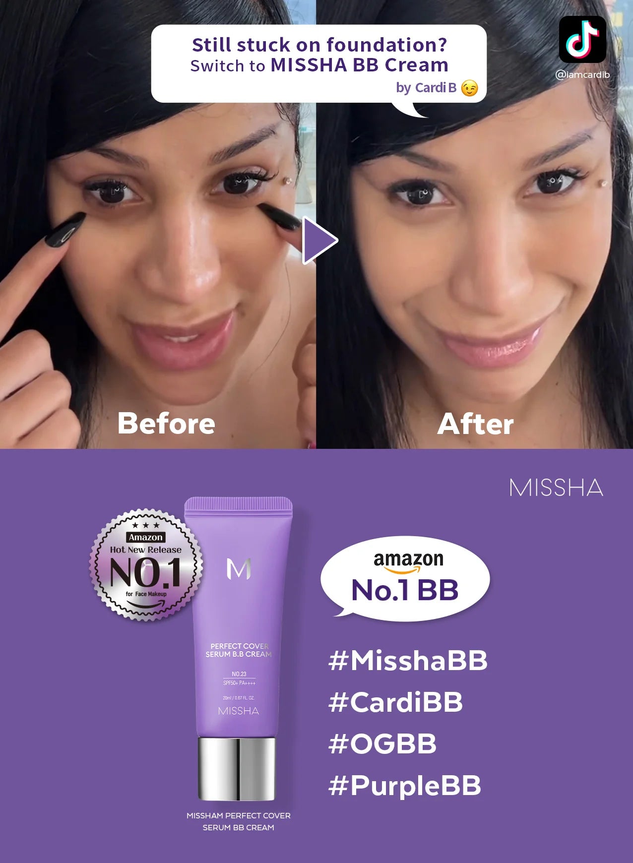 Cardi B's Pick: MISSHA M Perfect Cover Serum BB Cream (35ml)