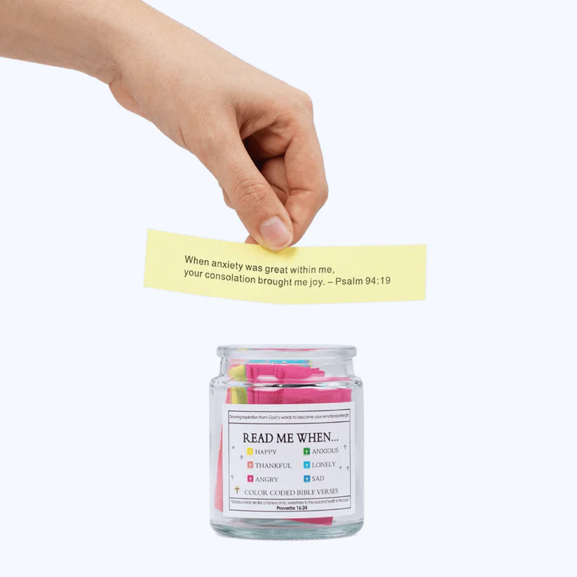 (GIFTING OFFER) Handmade 90 Day Bible Verses Jar (Free Christian Gift Box)